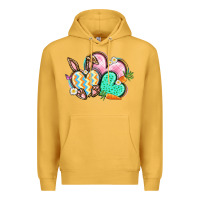 Mustard Easter heart Easter Day Premium Hoodie - CowGirlArtShop