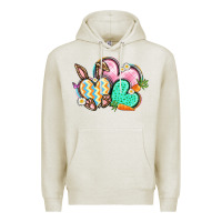 Oatmeal Heather Easter heart Easter Day Premium Hoodie - CowGirlArtShop