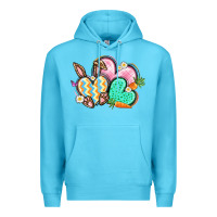 Ocean Blue Easter heart Easter Day Premium Hoodie - CowGirlArtShop