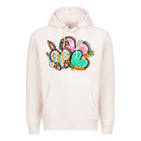 Pale Pink Easter heart Easter Day Premium Hoodie - CowGirlArtShop
