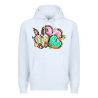 White Easter heart Easter Day Premium Hoodie - CowGirlArtShop