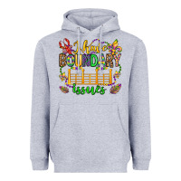 Heather Grey ı have boundary issues mardi gras olivia Heavyweight Hoodie - OliviaCreatesArt