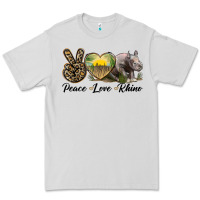 Dove Grey peace love rhino Premium Tee - LillyAllenDesigns