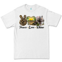 White peace love rhino Premium Tee - LillyAllenDesigns