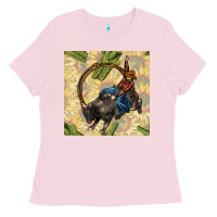 Bubblegum Pink rodeo seamless pattern Ladies Tee - BundleAndBundleShop