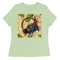 Matcha rodeo seamless pattern Ladies Tee - BundleAndBundleShop