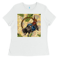 White rodeo seamless pattern Ladies Tee - BundleAndBundleShop