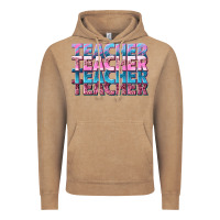 Vintage Coffee teacher stacked Vintage Hoodie - NancyCooperArtShop