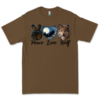 Cacao peace love wolf head Premium Tee - LillyAllenDesigns