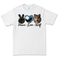 White peace love wolf head Premium Tee - LillyAllenDesigns