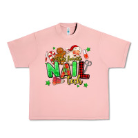 Salmon santas favorite nail tech Urban Heavy Tee - MaliasSmallBusiness