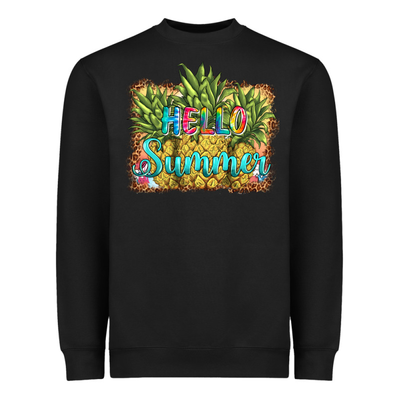 Hello Summer Pineapple Heavyweight Sweatshirt by BarkalooDesign | Teevron