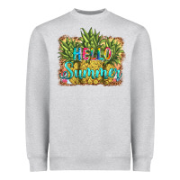 Heather Grey hello summer pineapple Heavyweight Sweatshirt - BarkalooDesign