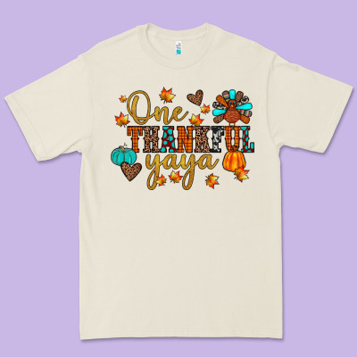 One Thankful Yaya Premium Tee Designed By Jahusdesignshop