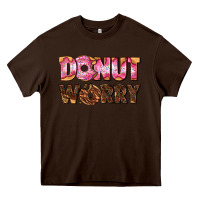 Chocolate Brown donut worry with donut Heavy Core Tee - AdoDesignShop