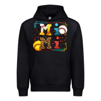 Black Baseball and Softball mimi Urban Hoodie - LillyAllenDesigns