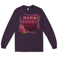 Plum mama mommy mom bruh Long Sleeve Tee - Artiststas