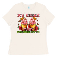 Bone ice cream makes everything better Ladies Tee - AdoDesignShop