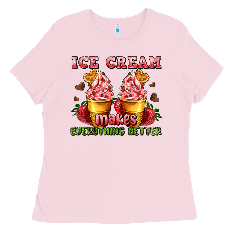Ice Cream Makes Everything Better Ladies Tee by AdoDesignShop | Teevron