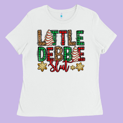 Little Debbie Slut Christmas Tree Cake Ladies Tee Designed By Jasminsmagicworld