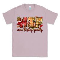 Lilac funny thanksgiving wine turkey family Classic Tee - MaliasSmallBusiness