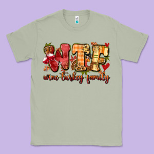Funny Thanksgiving Wine Turkey Family Classic Tee Designed By Maliassmallbusiness