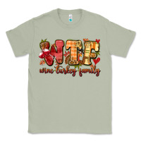 Matcha funny thanksgiving wine turkey family Classic Tee - MaliasSmallBusiness