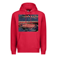 Cardinal American flag stitches Premium Hoodie - CowGirlArtShop