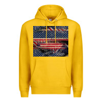 Lemon American flag stitches Premium Hoodie - CowGirlArtShop