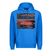 True Royal American flag stitches Premium Hoodie - CowGirlArtShop