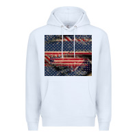 White American flag stitches Premium Hoodie - CowGirlArtShop