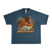 Midnight Navy have a melanin christmas  black woman Urban Heavy Tee - MaliasSmallBusiness