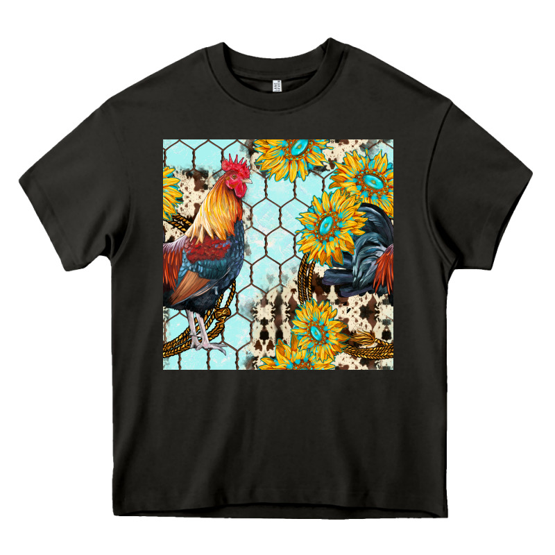 Western Rooster Seamless Pattern Heavy Core Tee by BundleAndBundleShop | Teevron