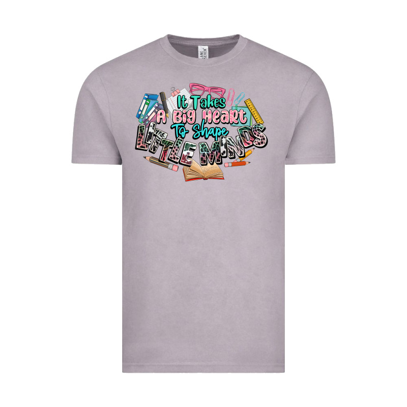 It Takes A Big Heart To Shape Little Mind Teacher Vintage Tee by NancyCooperArtShop | Teevron