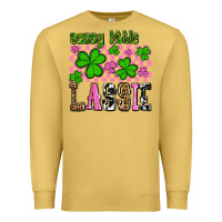 Antique Gold St. Patrick's Day Sassy little lassie Premium Sweatshirt - OliviaCreatesArt