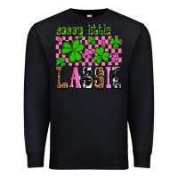 Black St. Patrick's Day Sassy little lassie Premium Sweatshirt - OliviaCreatesArt