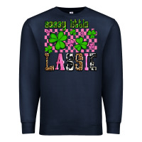 Navy St. Patrick's Day Sassy little lassie Premium Sweatshirt - OliviaCreatesArt