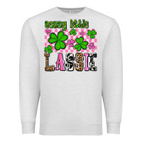 Oatmeal Heather St. Patrick's Day Sassy little lassie Premium Sweatshirt - OliviaCreatesArt