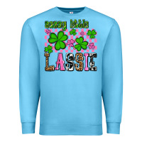 Ocean Blue St. Patrick's Day Sassy little lassie Premium Sweatshirt - OliviaCreatesArt