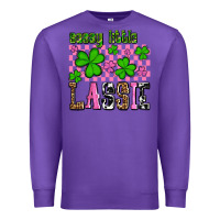 Purple St. Patrick's Day Sassy little lassie Premium Sweatshirt - OliviaCreatesArt
