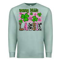 Seafoam St. Patrick's Day Sassy little lassie Premium Sweatshirt - OliviaCreatesArt