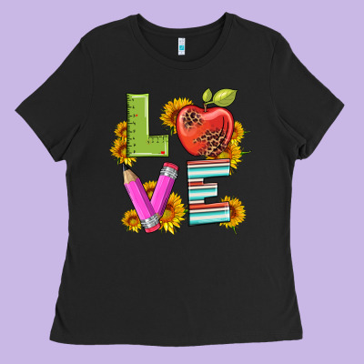 Love With Pen And  Serape Leopard Ladies Tee Designed By Artiststas