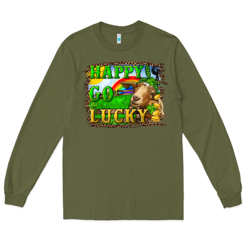 Happy Go Lucky Goat Long Sleeve Tee by RanaPortraitStore | Teevron