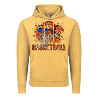 Vintage Mustard custom name basketball Vintage Hoodie - MaliasSmallBusiness