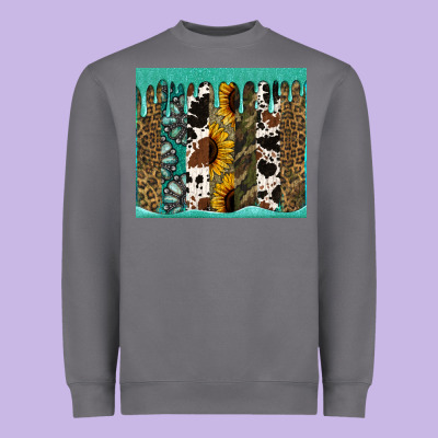 Western Brushstroke Tumbler Heavyweight Sweatshirt Designed By Jasminsmagicworld