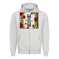 Dove Grey mexican mom with roses Zipper Hoodie - TumblerDesignByShophia