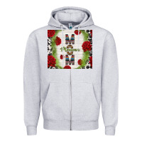 Heather Grey mexican mom with roses Zipper Hoodie - TumblerDesignByShophia