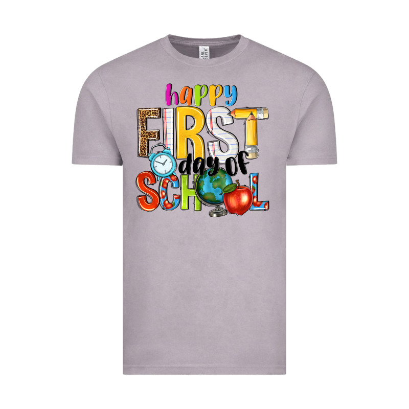Happy First Day Of School Vintage Tee by NancyCooperArtShop | Teevron
