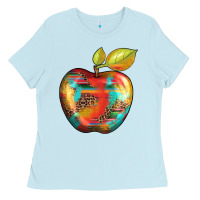 Baby Blue leopard turquoise glitter serape Ladies Tee - Artiststas
