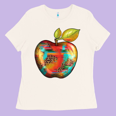 Leopard Turquoise Glitter Serape Ladies Tee Designed By Artiststas